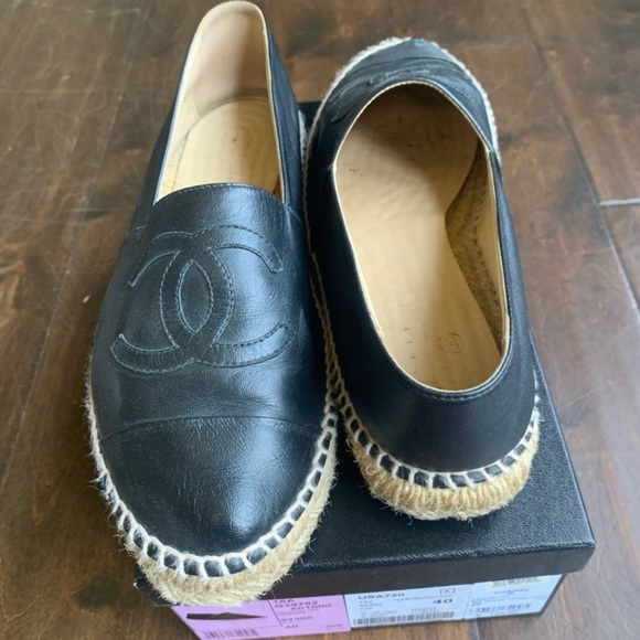 Black Chanel Espadrilles size 10 - Picture 7 of 8